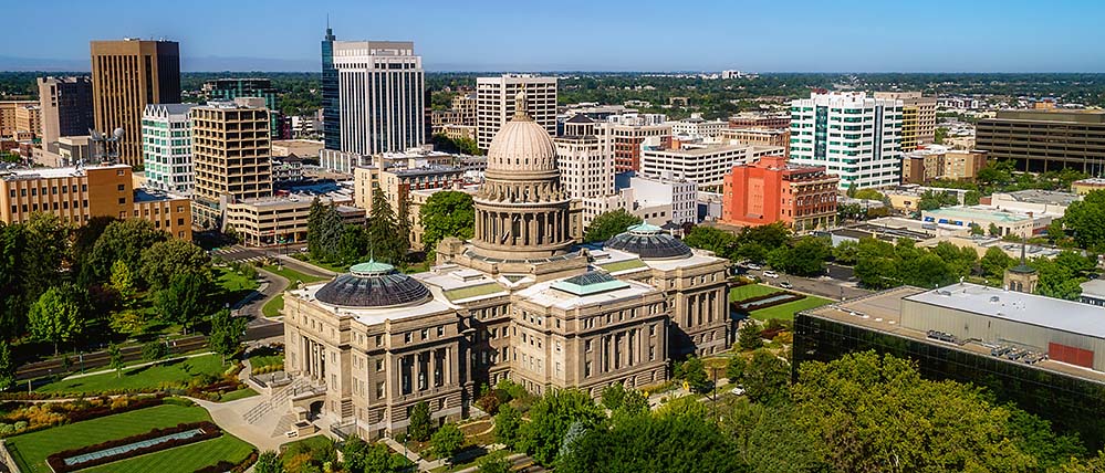 The capital building in Downtown Boise, Idaho