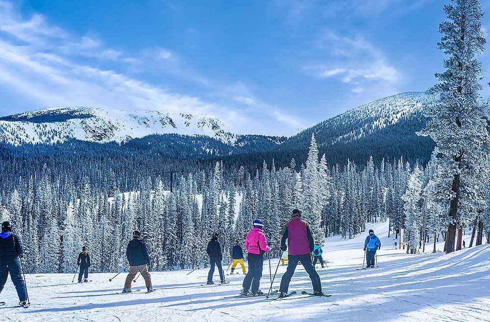 Skiing in the slopes of Idaho