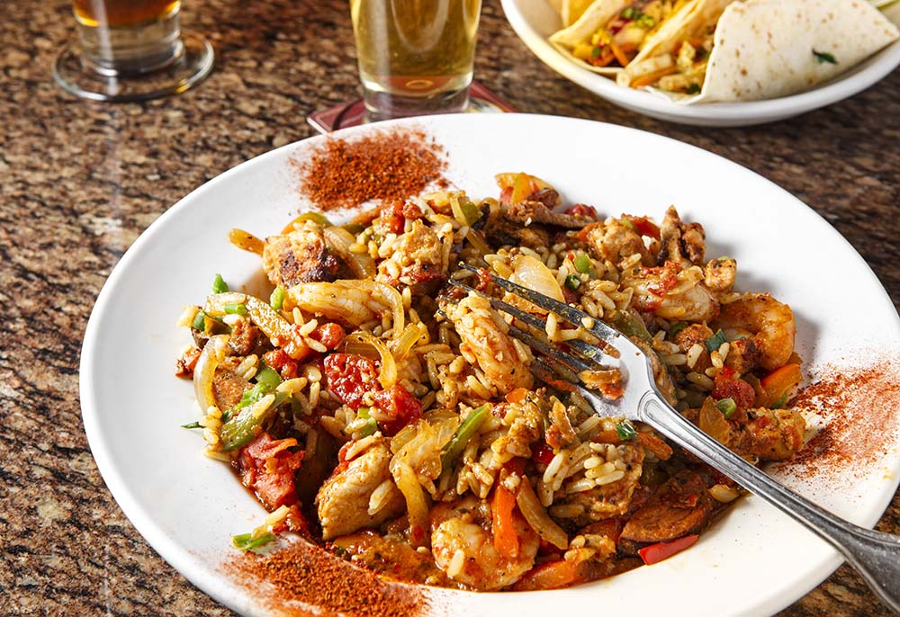 Louisiana is known for entertainment and great food including cajun jambalaya