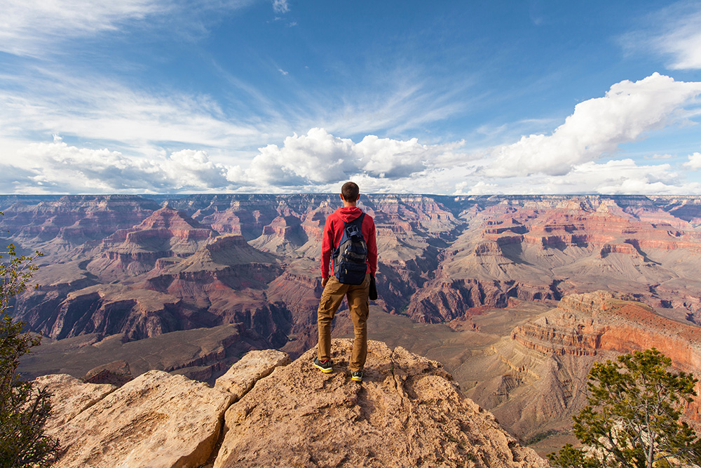 Hiker in Grand Canyon, AZ