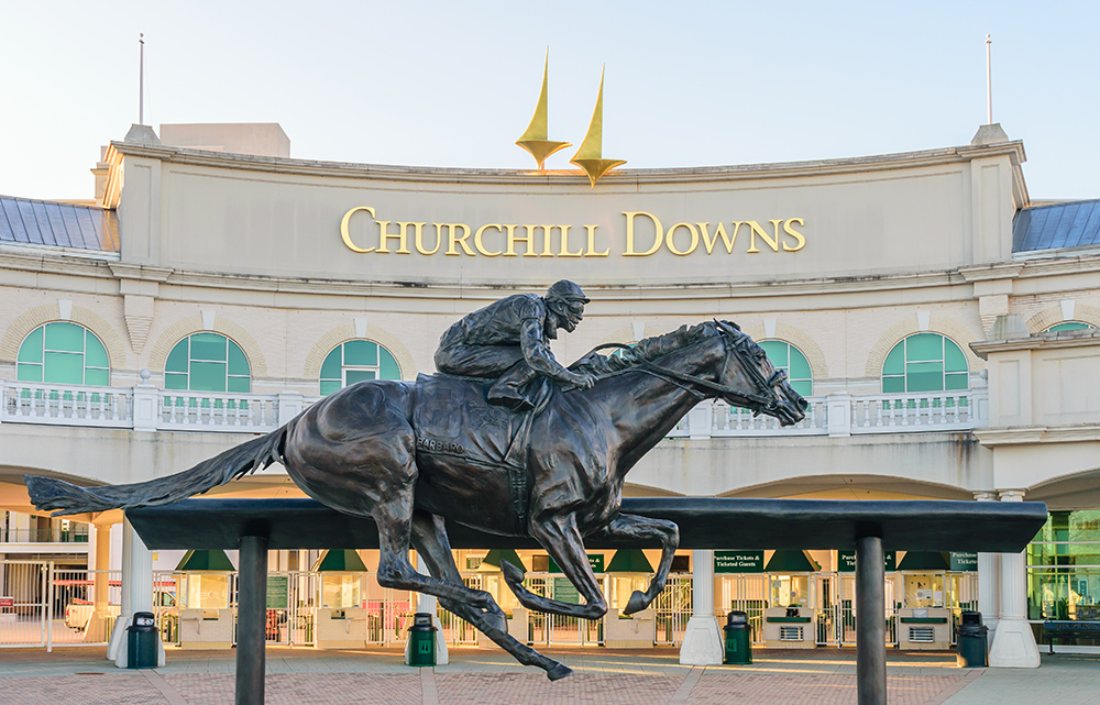 Churchill Downs is the site of the Kentucky Derby in Louisville, Kentucky