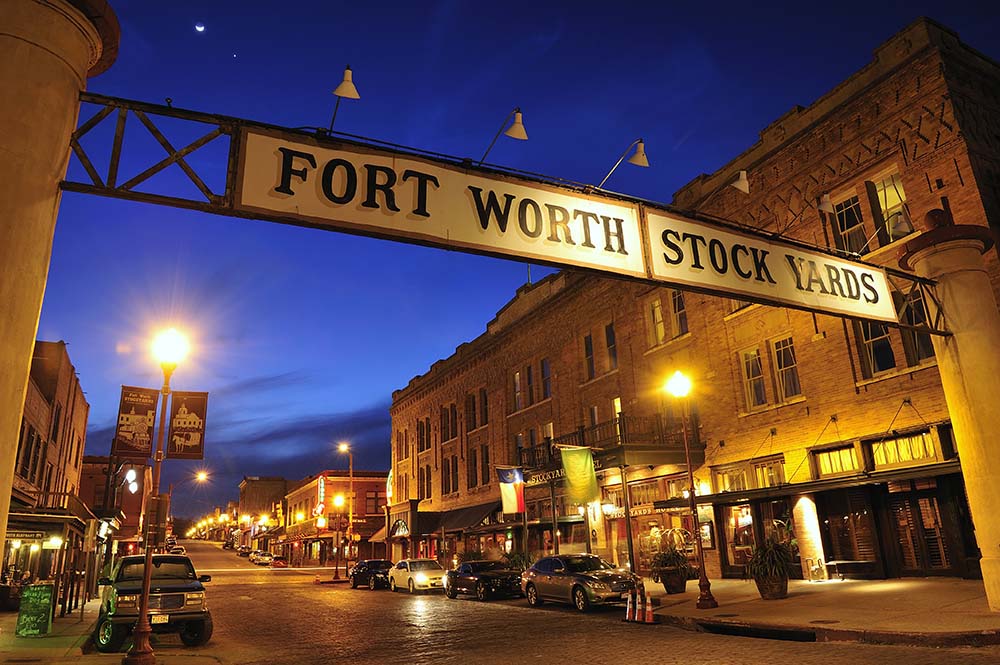 The historic Fort Worth Stock Yards are a popular destination for travel nurses in Texas